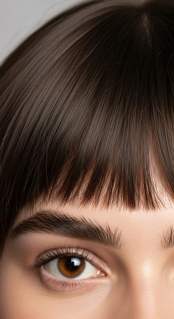 17. Brow-Grazing Classic Bangs.webp