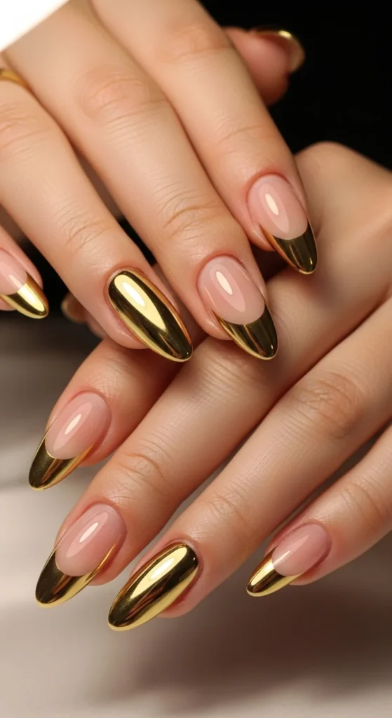 17. Gold Chrome French Tips for Special Moments.webp