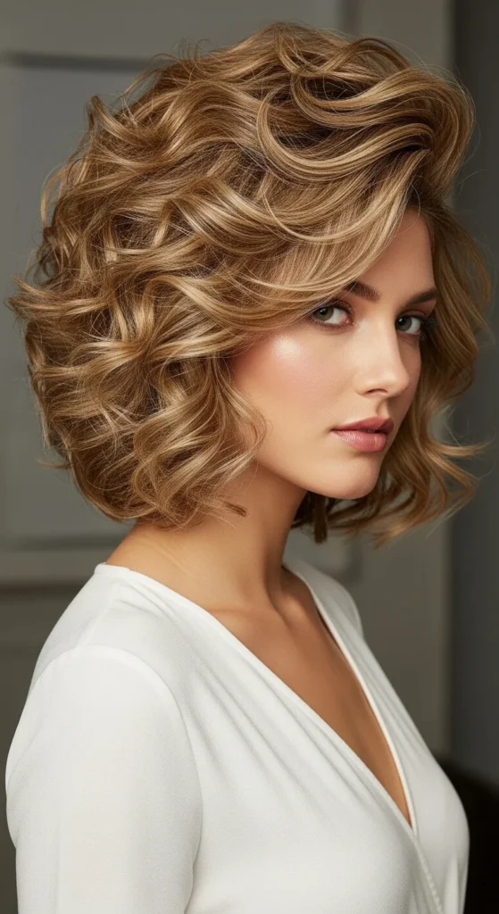 17. Medium Curly Cut for Round Faces.webp