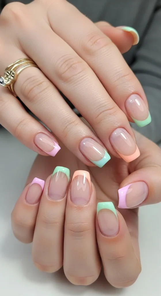 2. Pastel Rainbow French Tips.webp