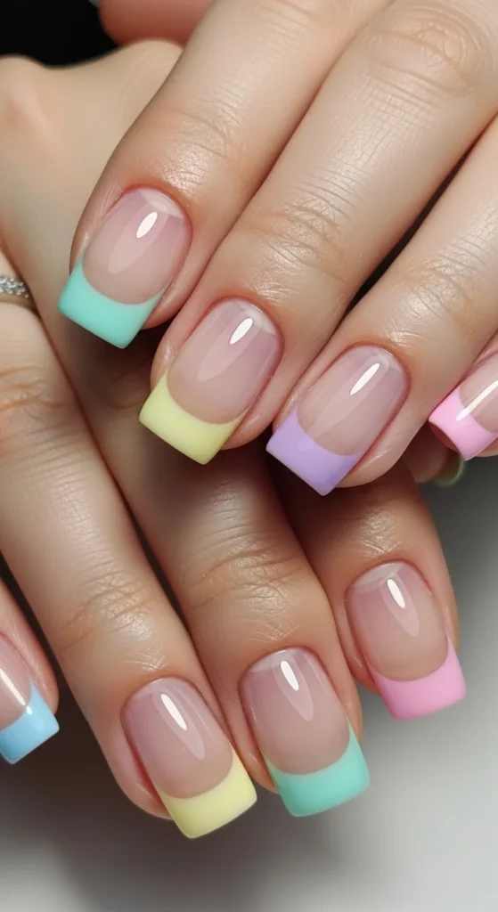 20. Short Nail Friendly Colored Tips.webp