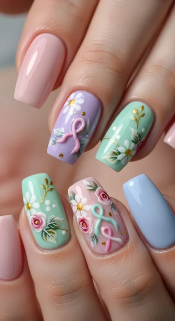 21. Coquette Ribbon Floral Nails.webp