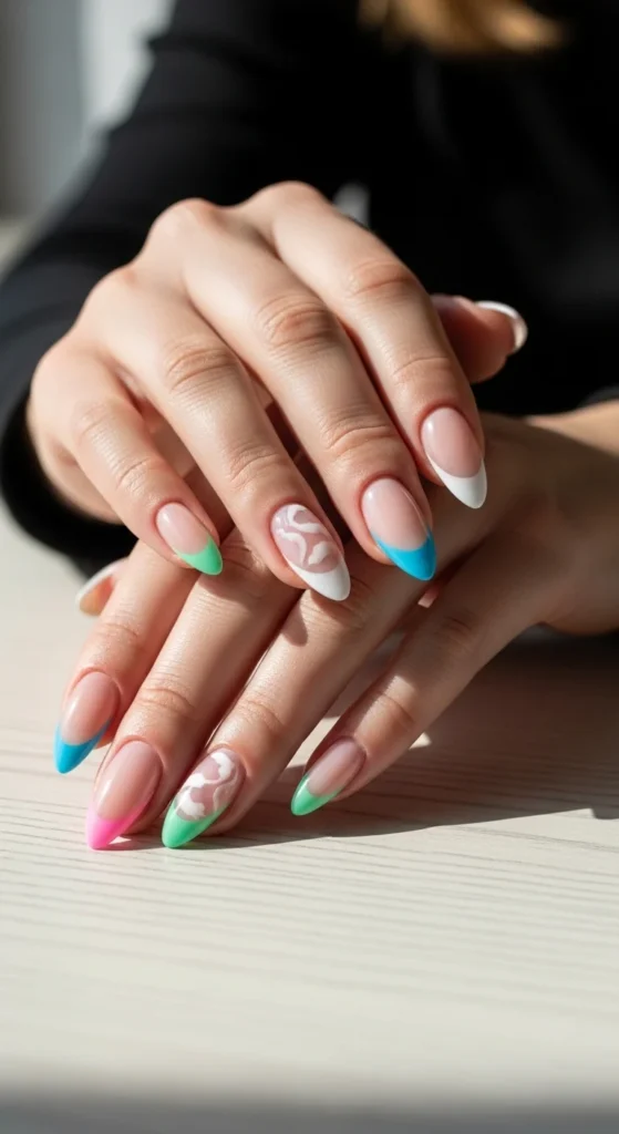 22. Press-On Almond French Kits for At-Home Manis.webp