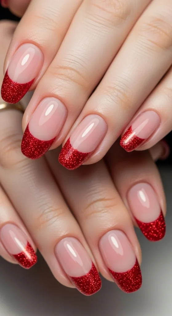 22. Red Glitter Romantic French.webp