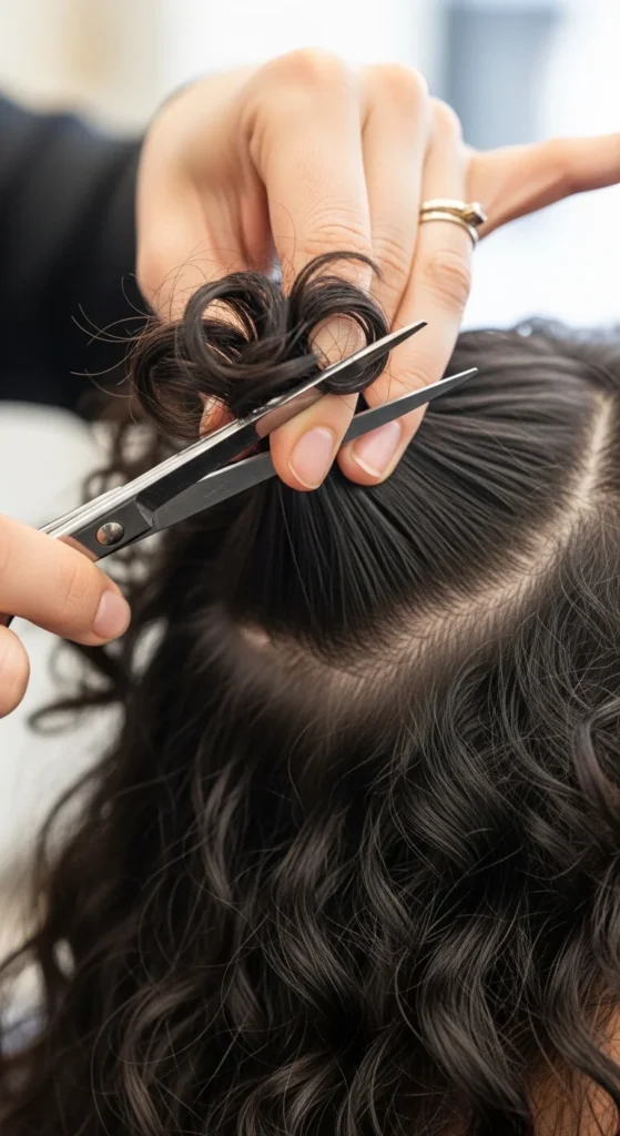 23. Curly Bangs with Dry Cut Technique.webp