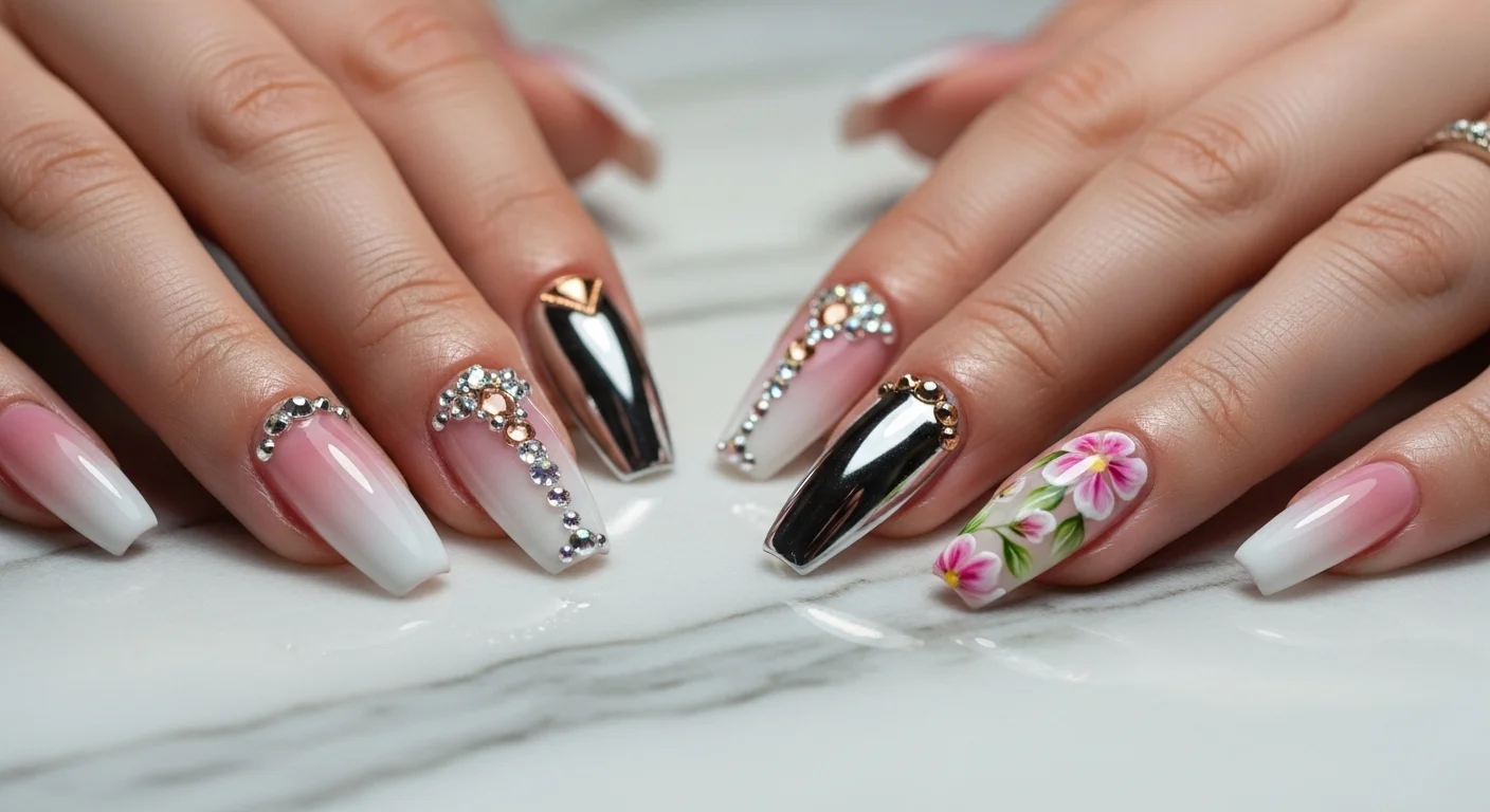 24 Glam Coffin Nail Ideas That Look Salon-Perfect