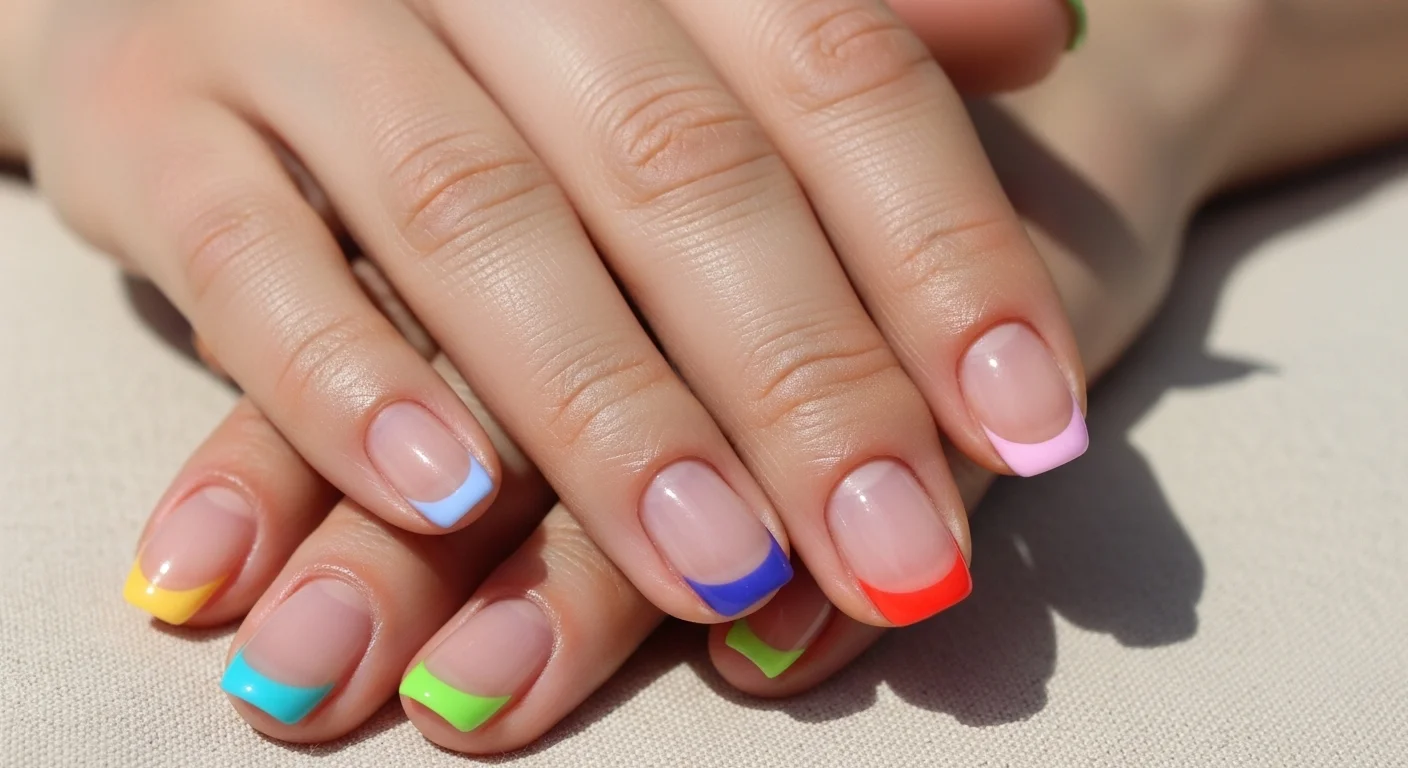 24 Playful Colored French Tips That Add Instant Personality