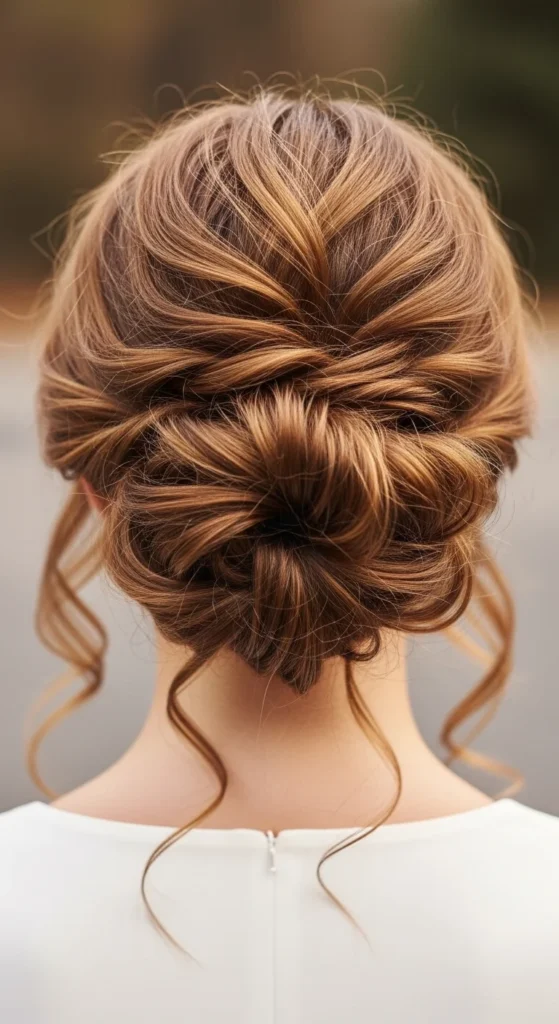25. Romantic Medium Curly Bun Style.webp