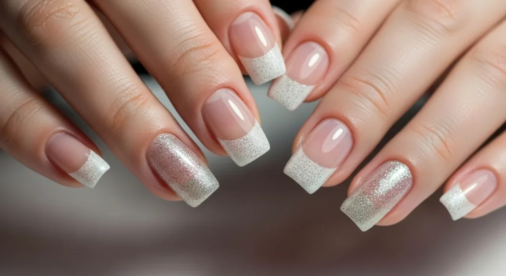 26 Sparkly Glitter French Nails That Shine in Every Light.webp