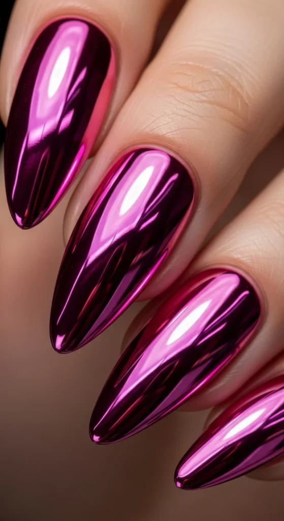 3. Pink Chrome Shine Nails.webp