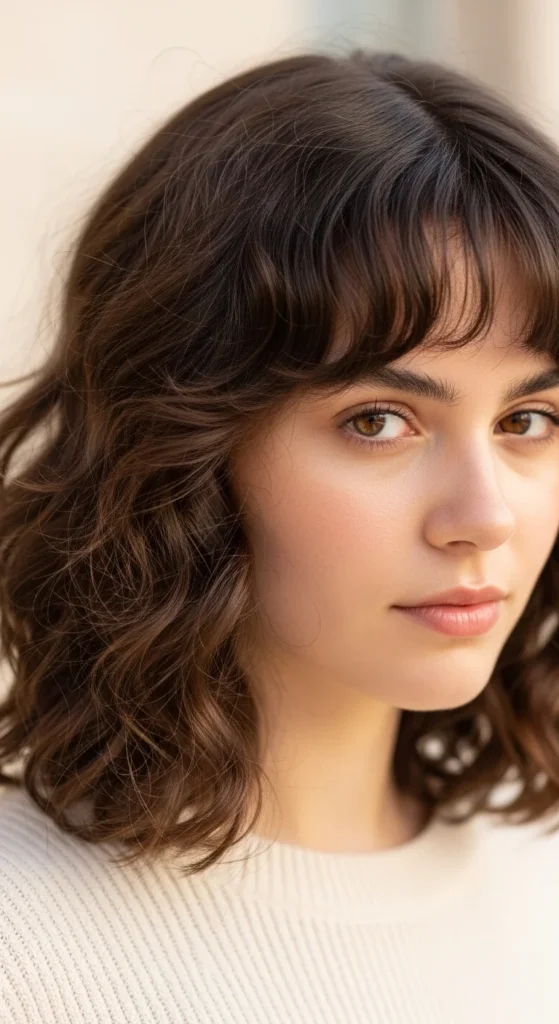 4. Curtain Bangs with Medium Curls.webp