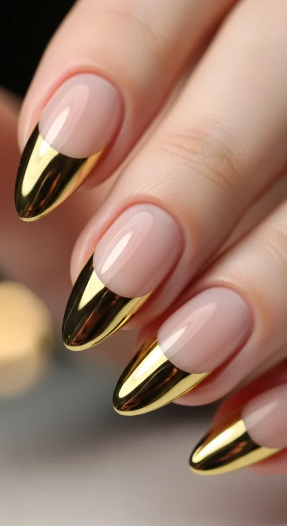 8. Gold Chrome French Tips.webp