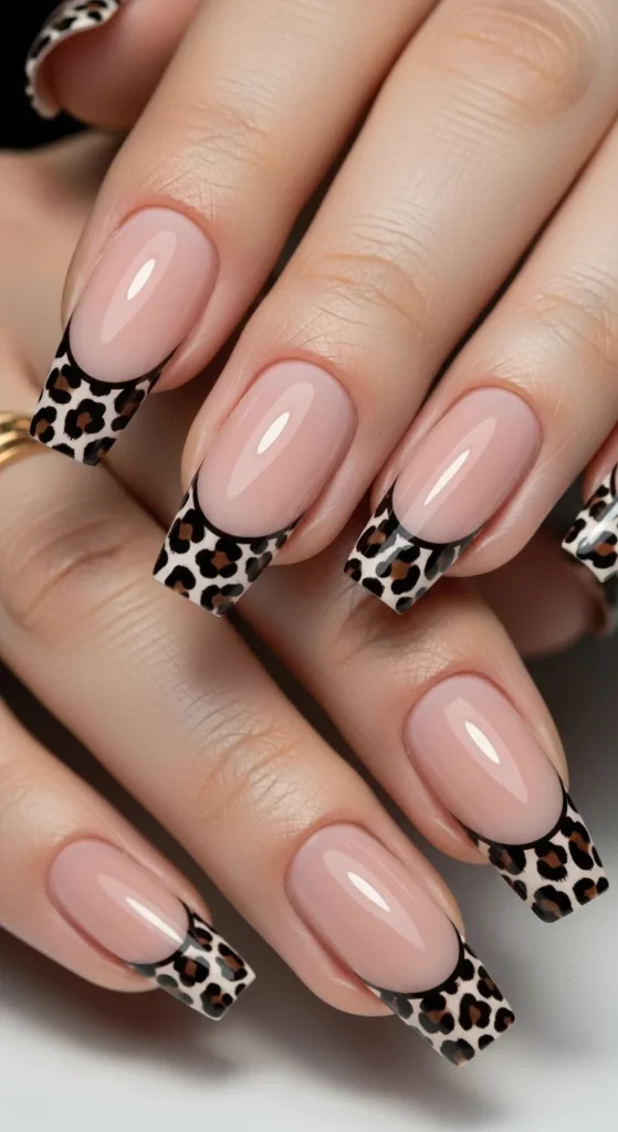 9. Leopard Print French Tips.webp
