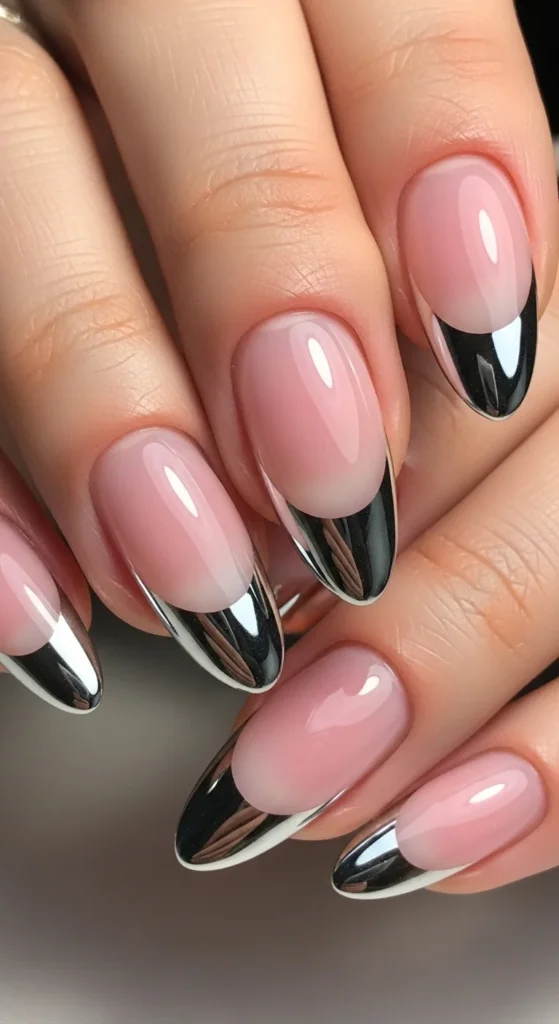 9. Silver Chrome French Tips.webp