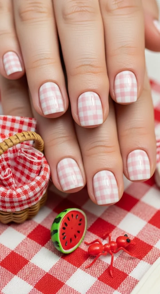 10. Gingham Picnic Nails.webp