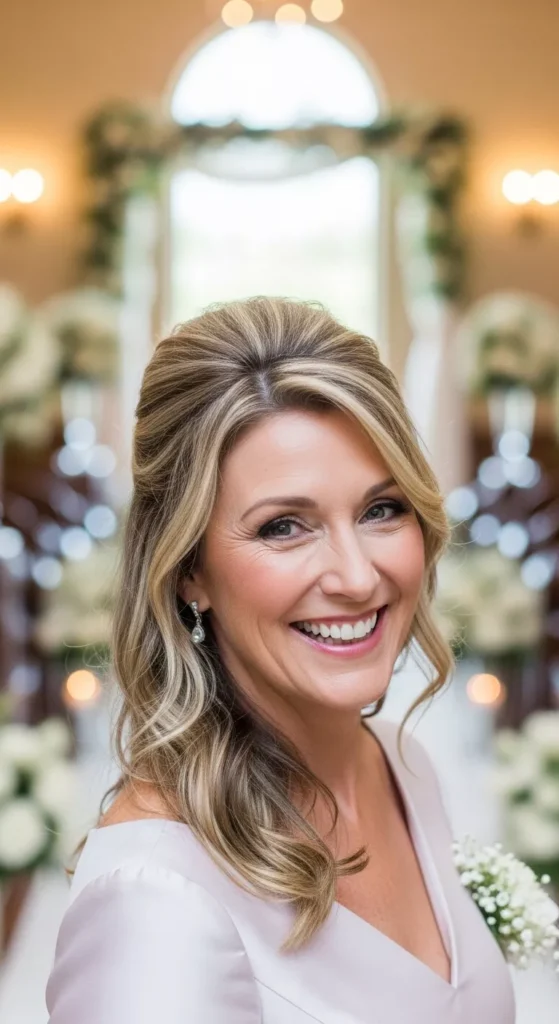 10. Half-Up Style with Crown Volume.webp