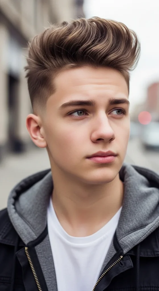 10. Messy Quiff with Taper Fade.webp