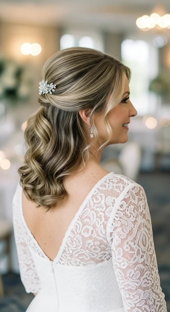 11. Half Up Style for Medium Length Hair.webp