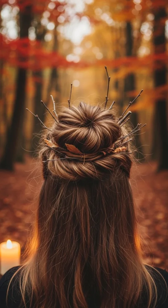 11. Messy Bun with Twig Accents.webp