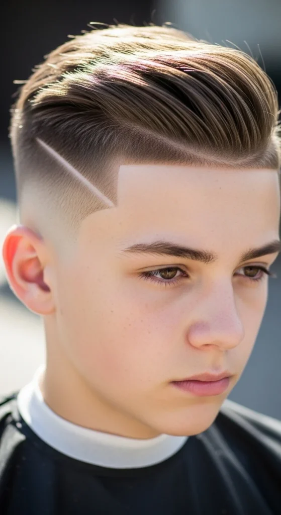 11. Skin Fade with Hard Part.webp