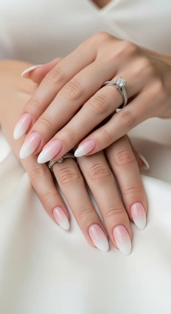 12. Baby Boomer Ombré Bridal Nails.webp
