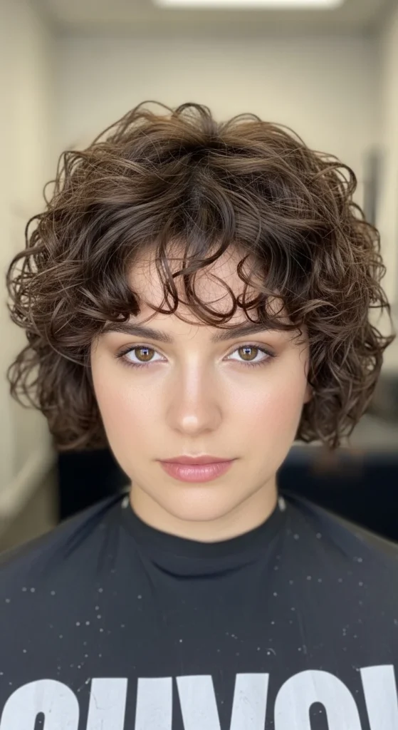 12. Curly Pixie for Oval Faces with Soft Layers.webp