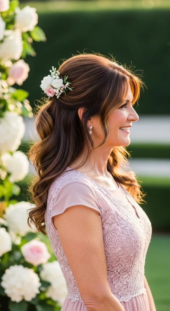 12. Garden Ceremony Half Up Hairstyle.webp