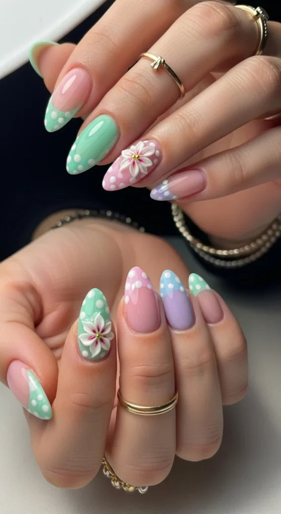 12. Retro Polka Dots with 3D Lilies.webp