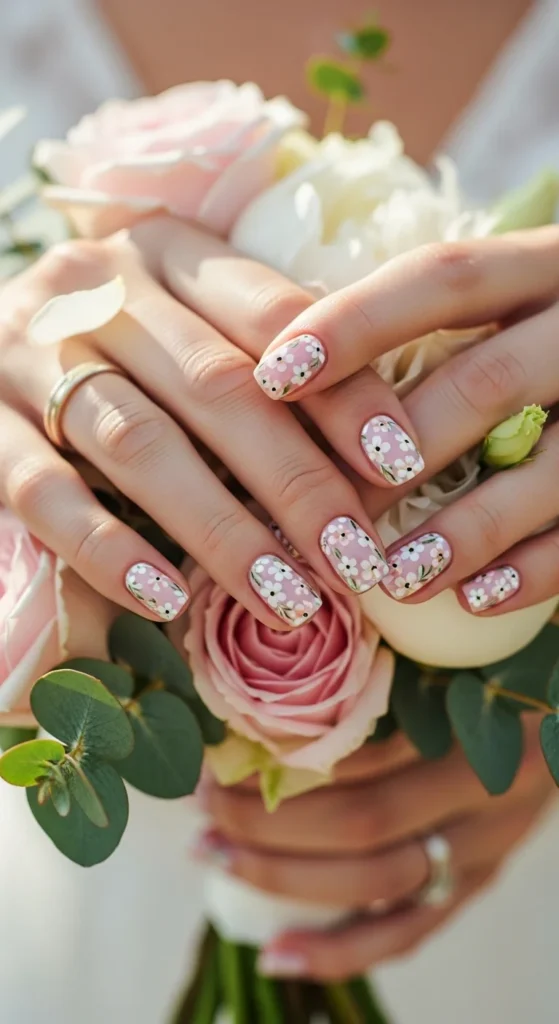 13. Floral Garden Wedding Nails.webp