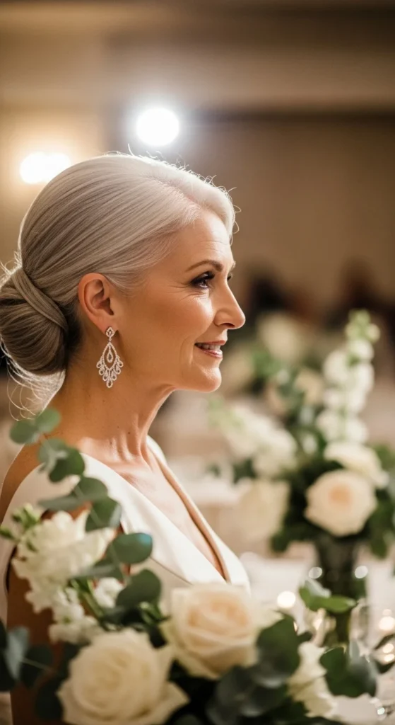 14. Sleek Silver Chignon.webp