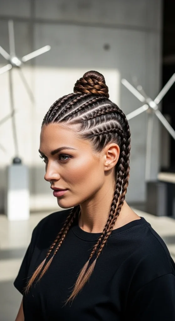 16. Warrior Top Knot with Braided Sides.webp