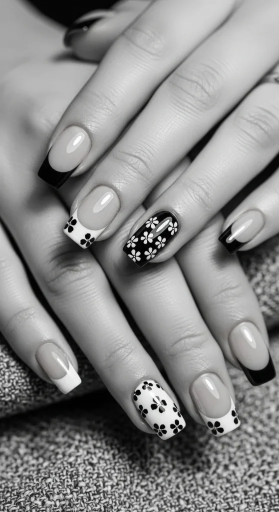 17. Black & White Glossy Florals.webp
