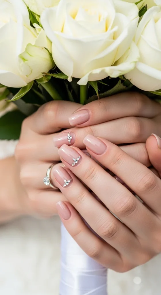 17. Crystal Accent Bridal Nails.webp