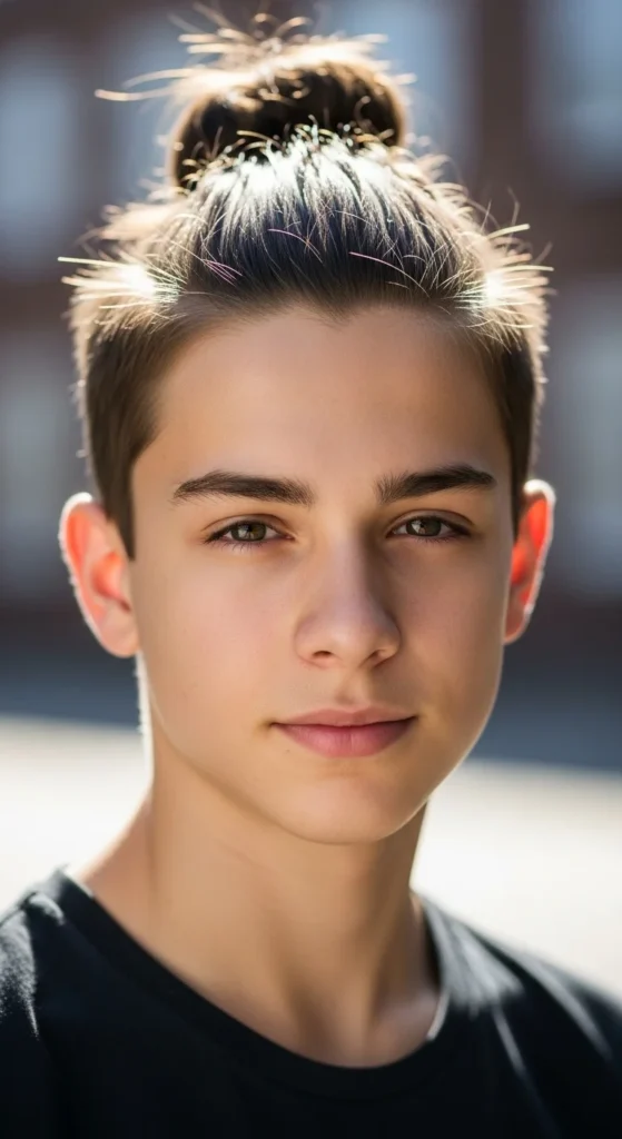 17. Man Bun with Clean Taper.webp