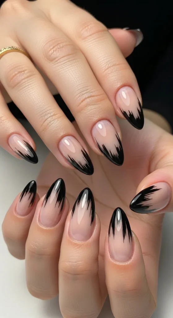18. Abstract Black French Tips.webp