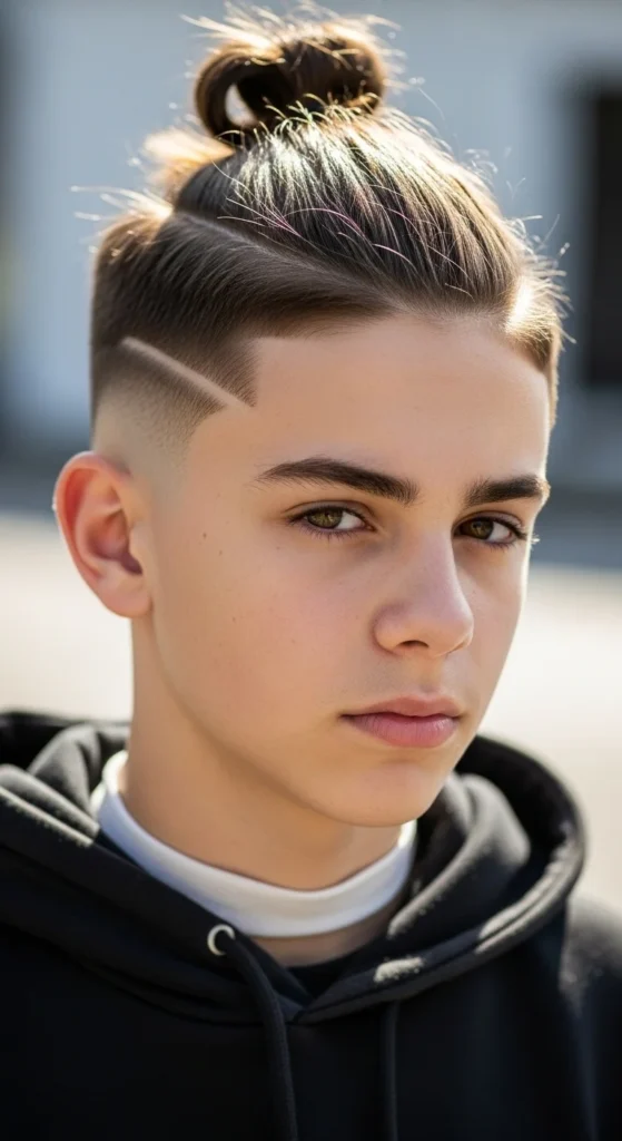 18. Top Knot with Mid Fade.webp