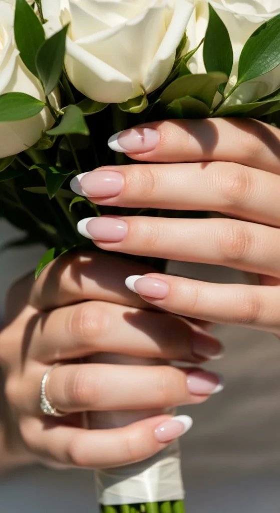 2. Thin French Tip Bridal Nails.webp