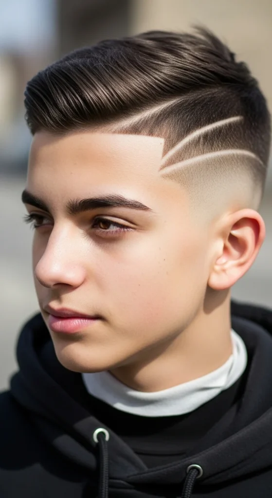 20. Fade with Shaved Line Design.webp