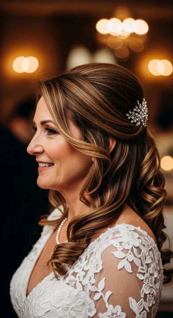 20. Flat Iron Wave Half Up Hairstyle.webp