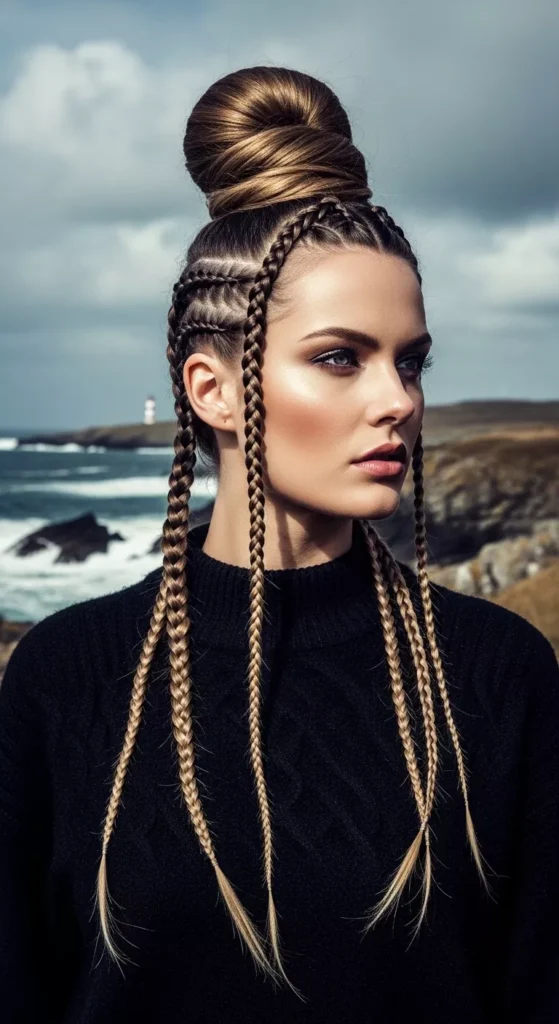 20. High-Status Topknot with Temple Braids.webp