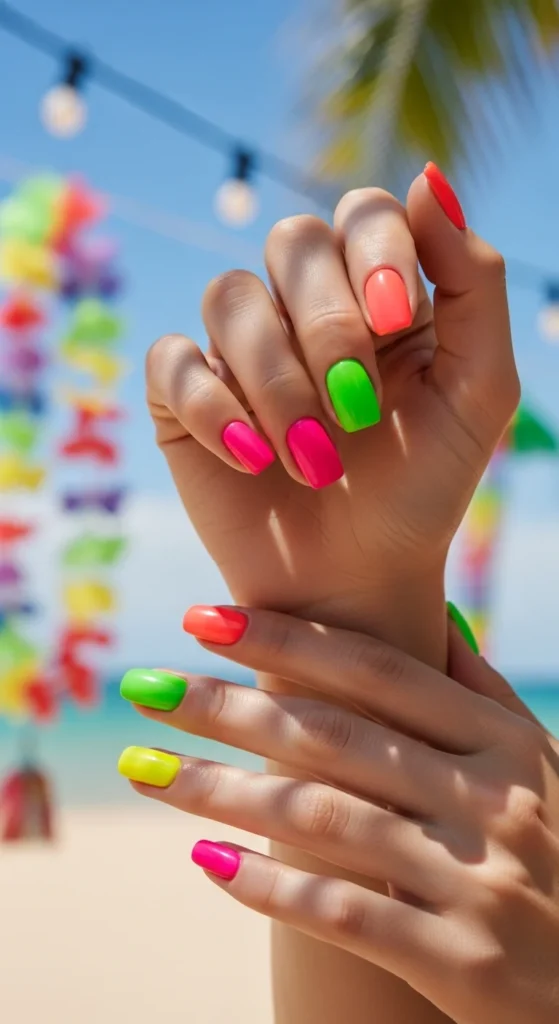 20. Neon Summer Birthday Nails.webp