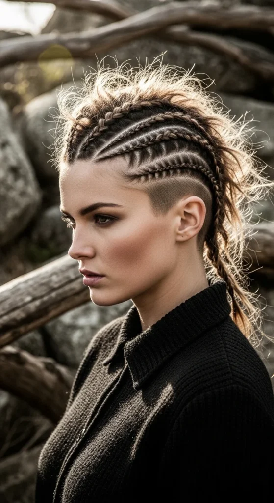 21. Messy Braided Faux Hawk.webp