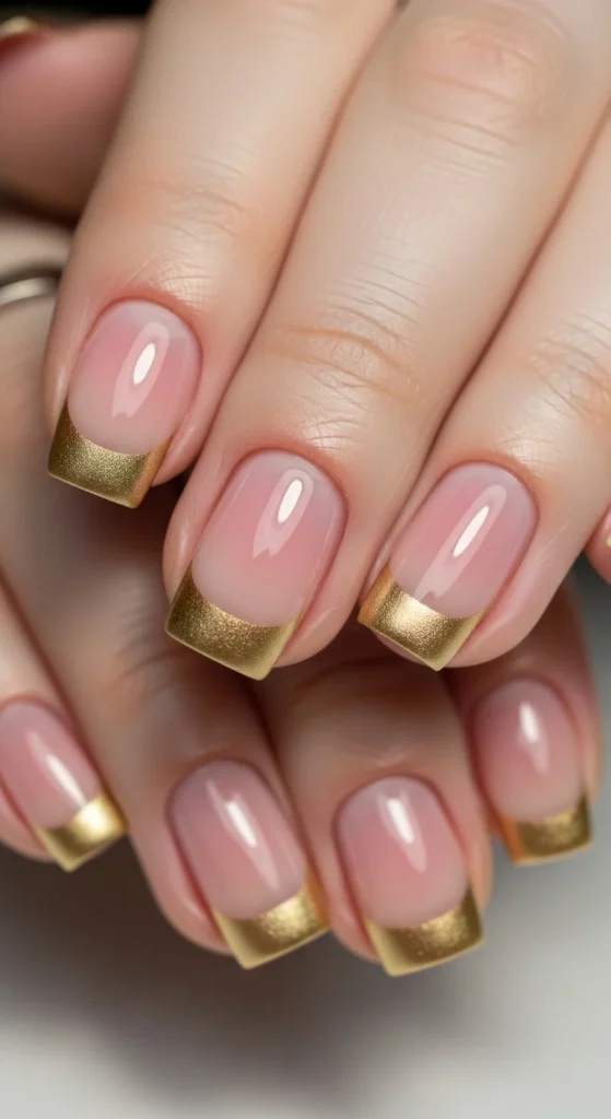 21. No Length Needed (Short Nail Gold Tips).webp