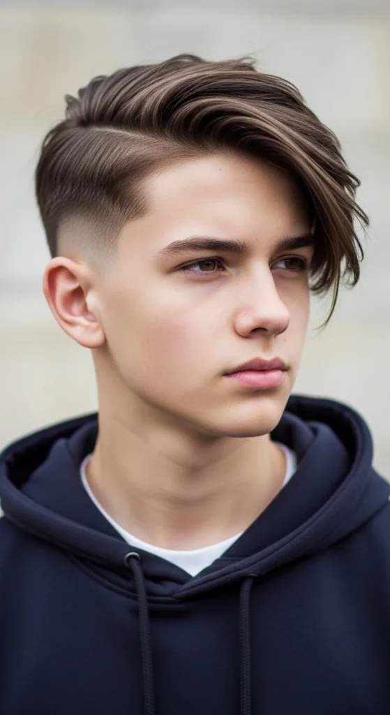 21. Side Swept Long Top with Low Fade.webp