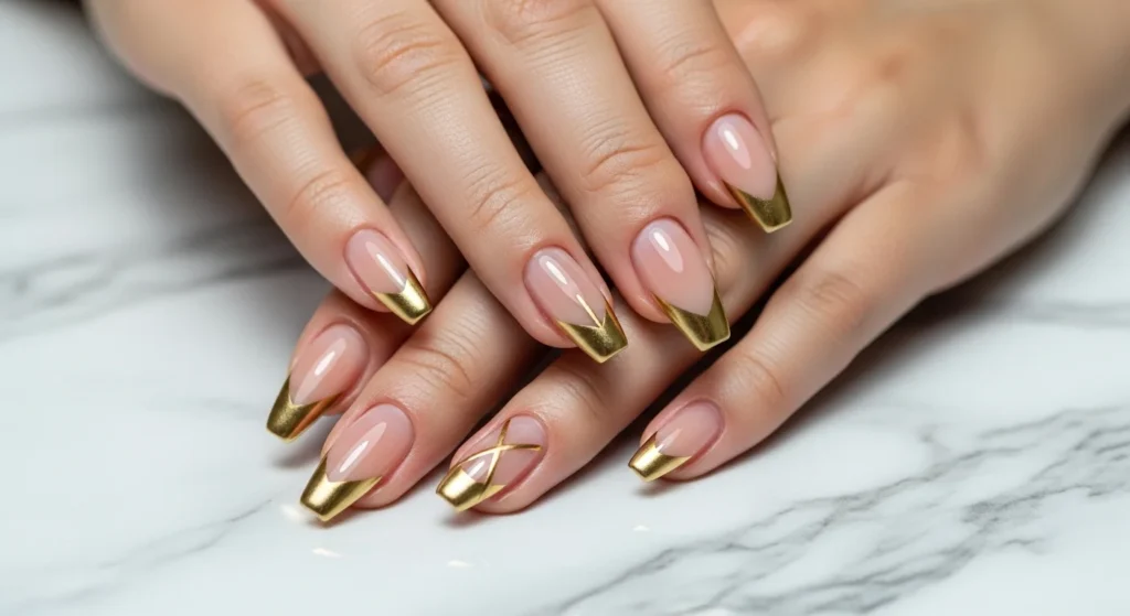 22 Luxe Gold French Tips That Scream Elegance.webp