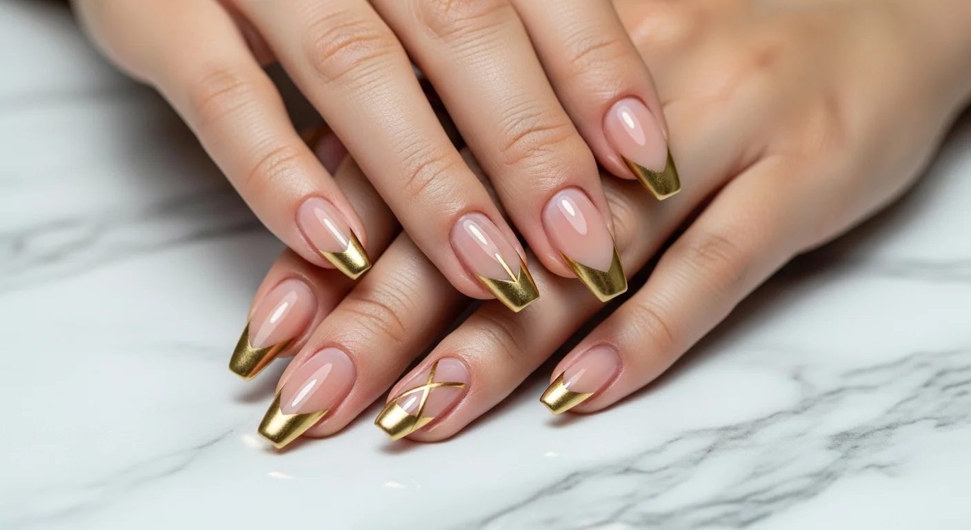 22 Luxe Gold French Tips That Scream Elegance