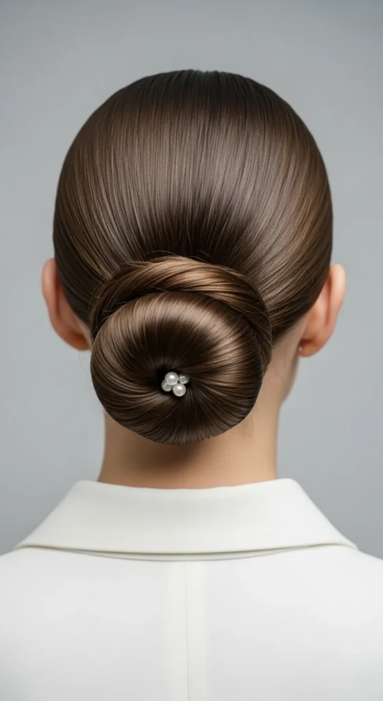 22. Asian-Inspired Sleek Middle-Part Bun.webp