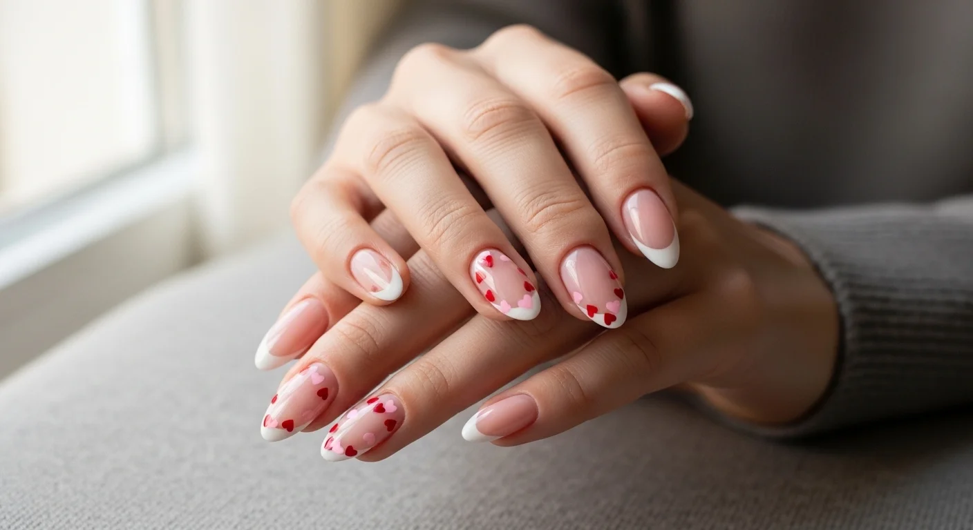 24 Adorable French Nail Designs with Hearts You’ll Love