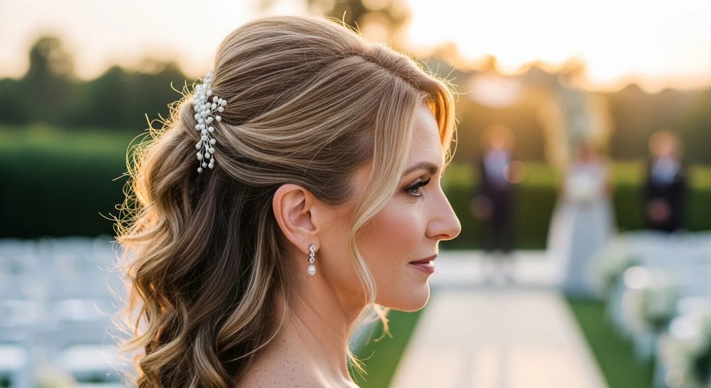 24 Gorgeous Mother of the Bride Half Up Half Down Hair Ideas for Soft, Flattering Volume