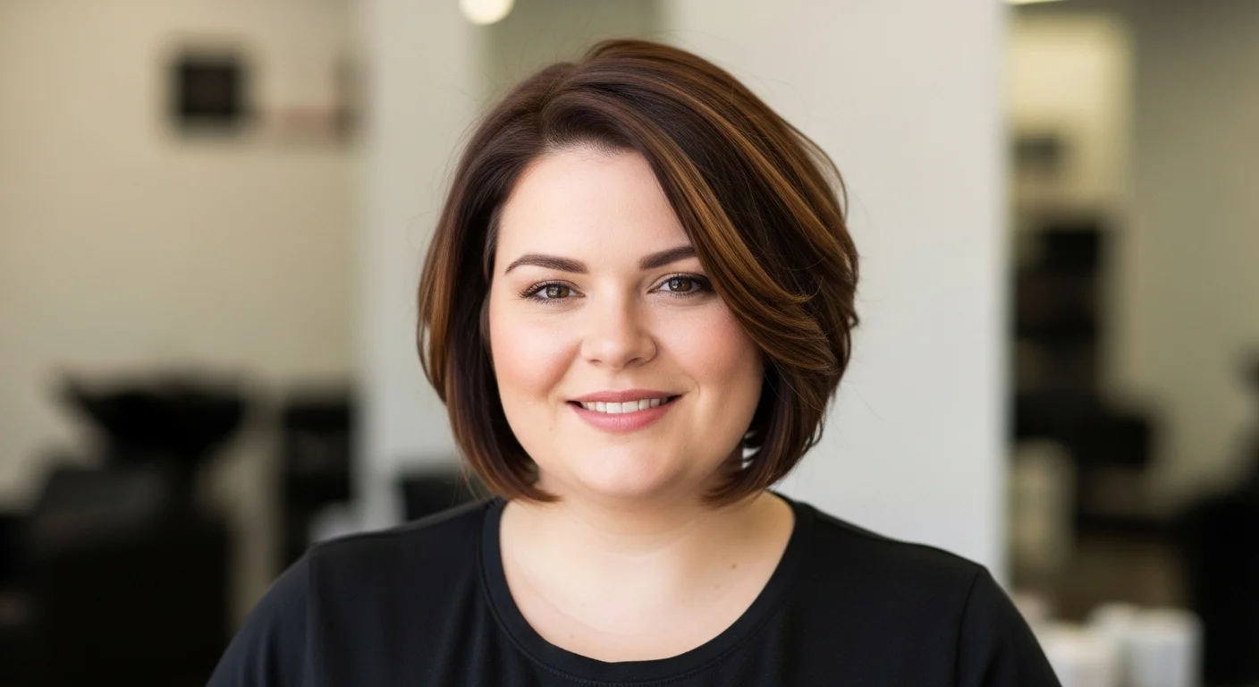 24 Gorgeous Short Haircuts for Plus Size Women for a Slimmer-Looking Face